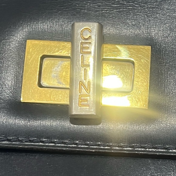 CELINE Logo Hardware Leather Mini Crossbody Bag - Picture 9 of 16